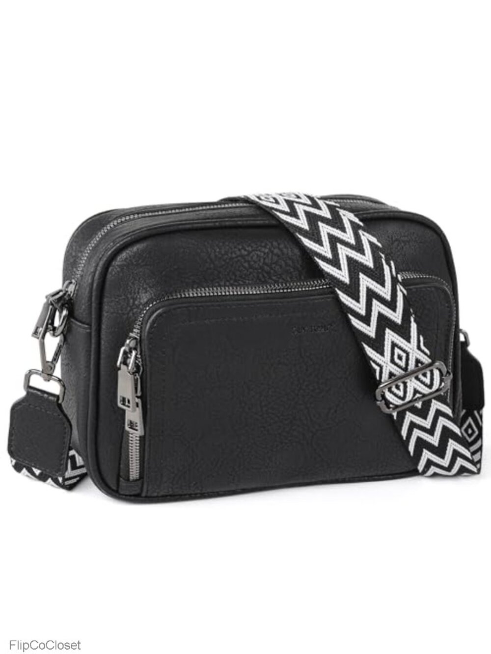Vegan Leather Crossbody Bag Adjustable Strap Built-in Wallet Travel Purse